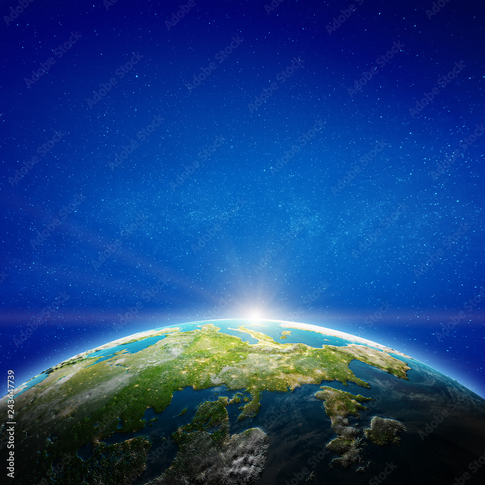 Obraz premium European city lights