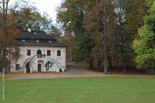 Enlish landscape garden  in Blatná castle, South Bohemian region, Czech republic