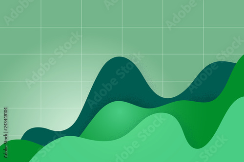 Stats graphs waves vector illustration for business, infographic chart, financial data graphic 