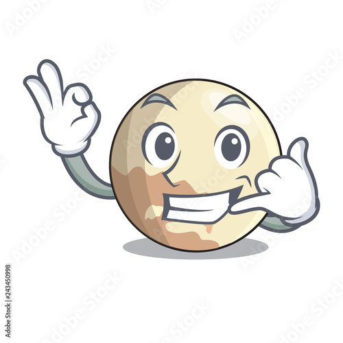 Call me Pluto planet isolated in with mascot