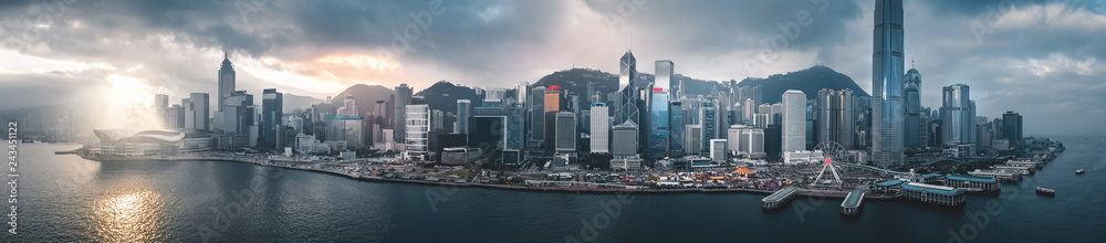 Hong Kong Island aerial view 
