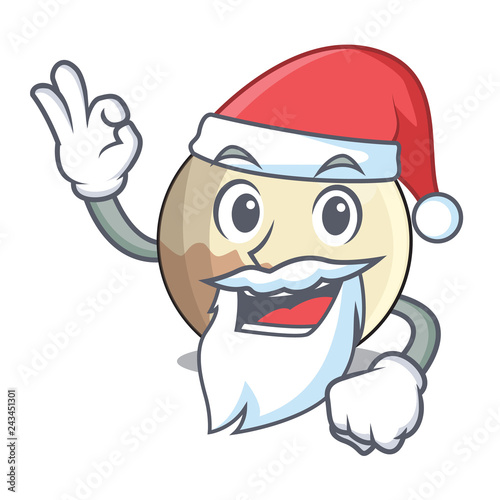 Santa Pluto planet isolated in with mascot