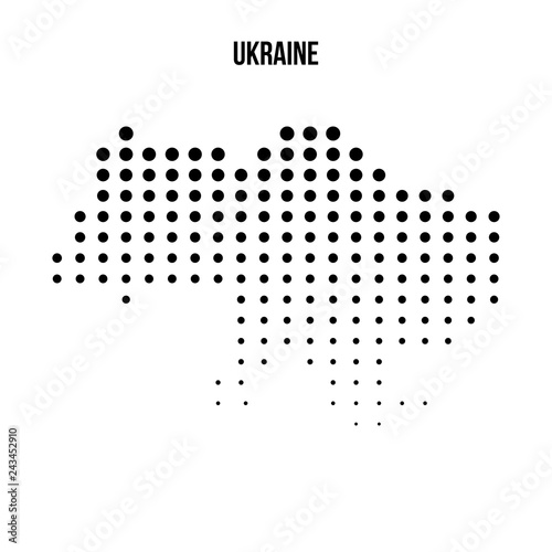 Ukrain halftone dots outlin...
