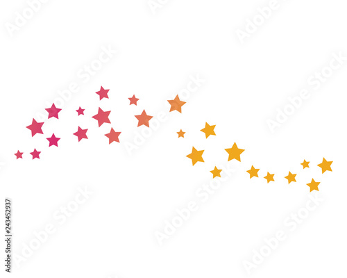 set of abstract star background template vector