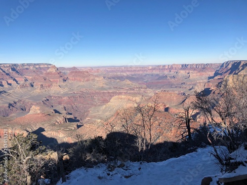 view of grand canyon in winter