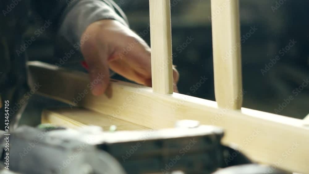 carpenter working in the workshop