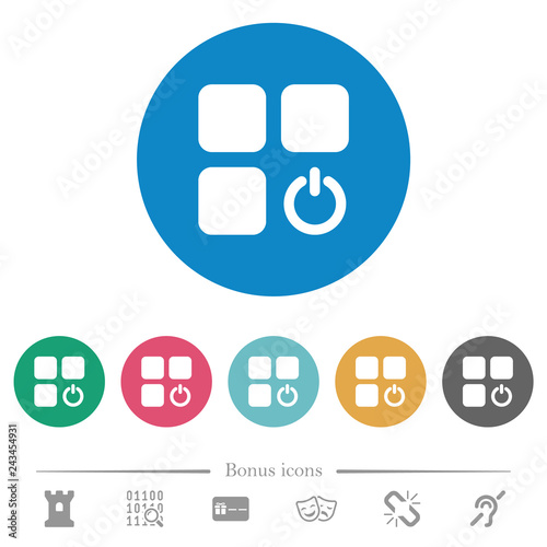 Component switch flat round icons photo