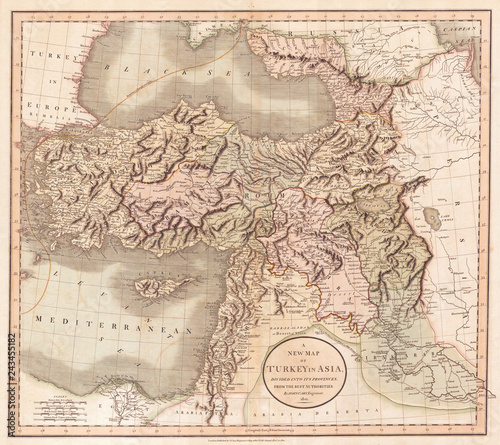 1801  Cary Map of Turkey  Iraq  Armenia and Sryia  John Cary  1754     1835  English cartographer