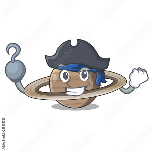 Pirate Pluto saturn isolated in with mascot