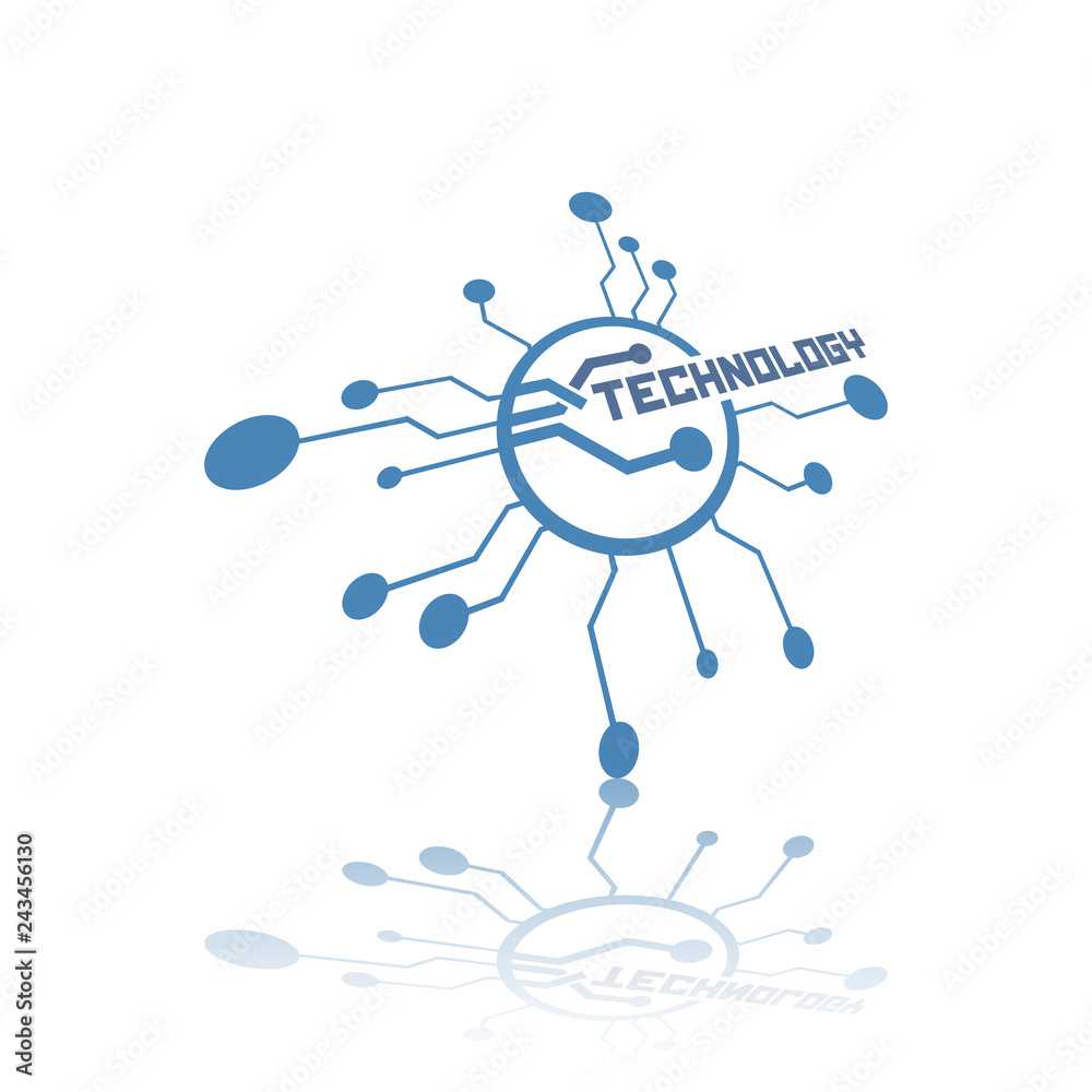 Technology logo template. Technology logo template.