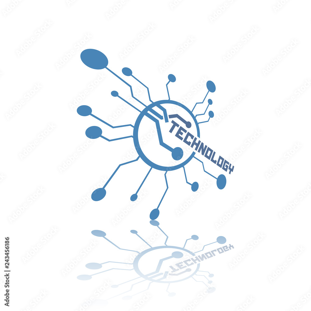 Technology logo template. Technology logo template.
