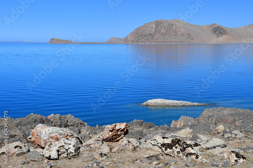 Tibet, lake Nam-Tso (Nam Tso) in summer, 4718 meters above sea level.  Place of power photo