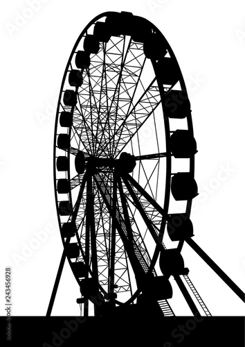 Big ferris wheel on a white background
