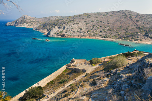 View from the Spinalonga fortress on the island.
