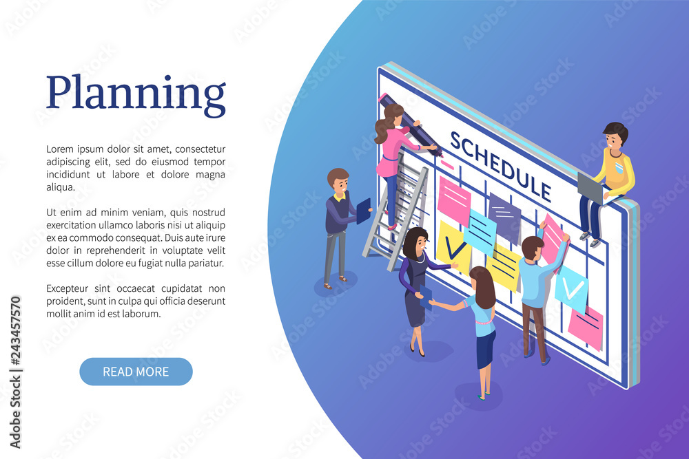 Planning Business Strategy, Web Page with Text Planning Business Strategy, Web Page with Text