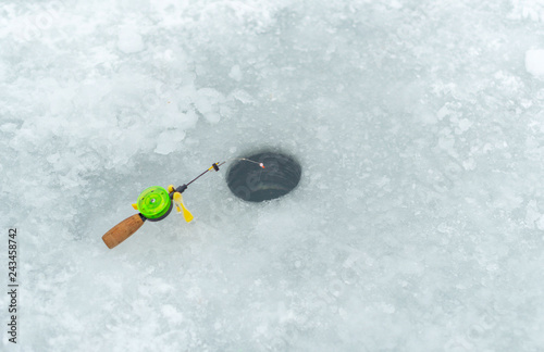 winter fishing from ice, ice fishing