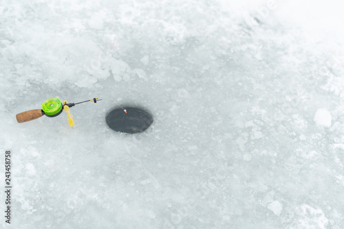 winter fishing from ice, ice fishing
