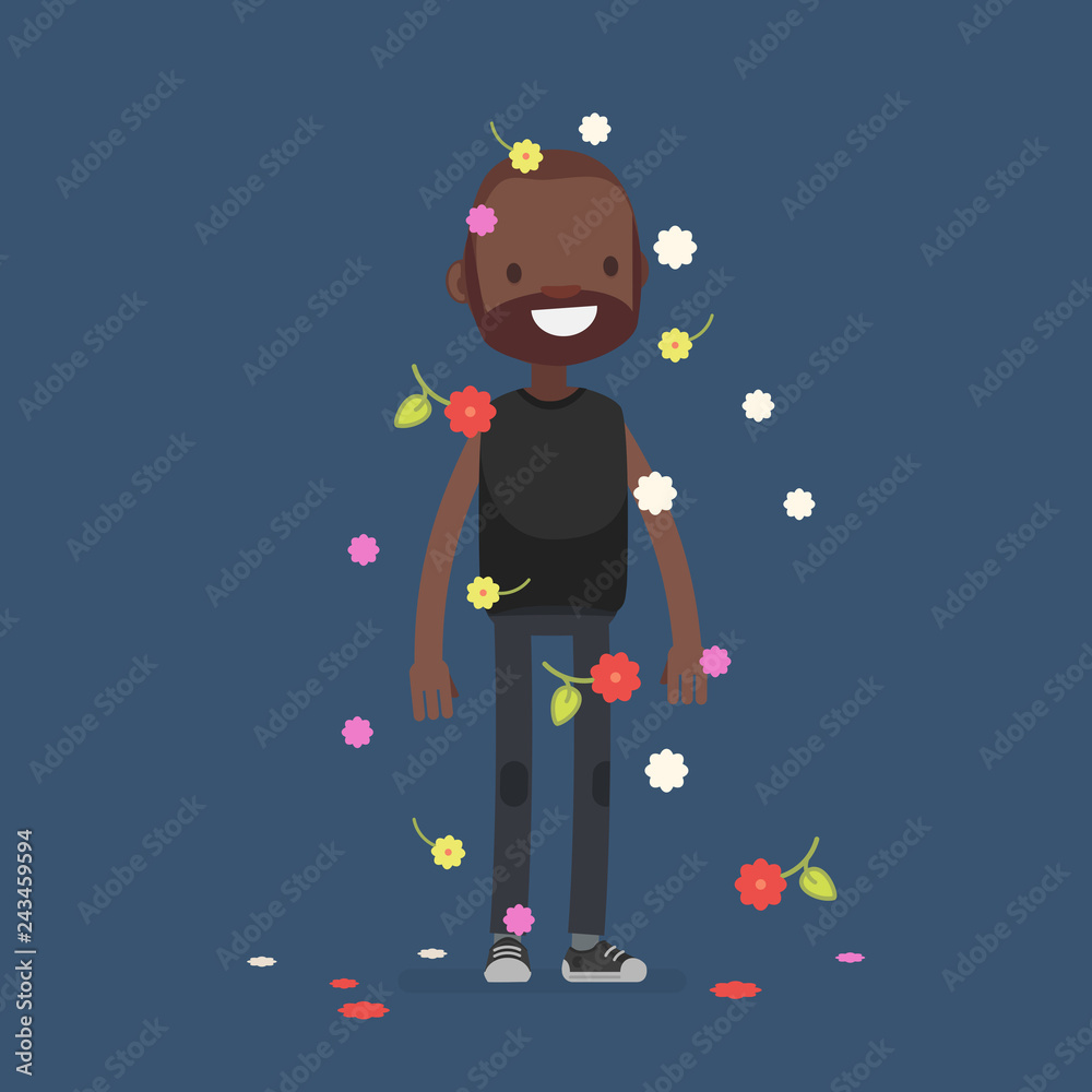 Naklejka premium Cute people celebrating - Vector illustration