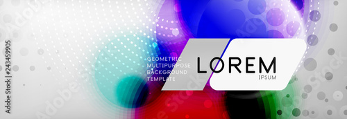 Background abstract - blurred dotted color circle shape, techno bubbles