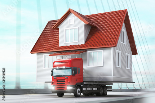 New house, illustration con...