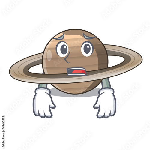 Afraid planet saturn in the cartoon form