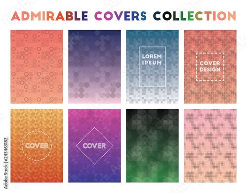 Admirable Covers Collection. Admirable geometric patterns. Charming vector illustration.