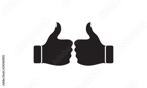 Two like thumb vector