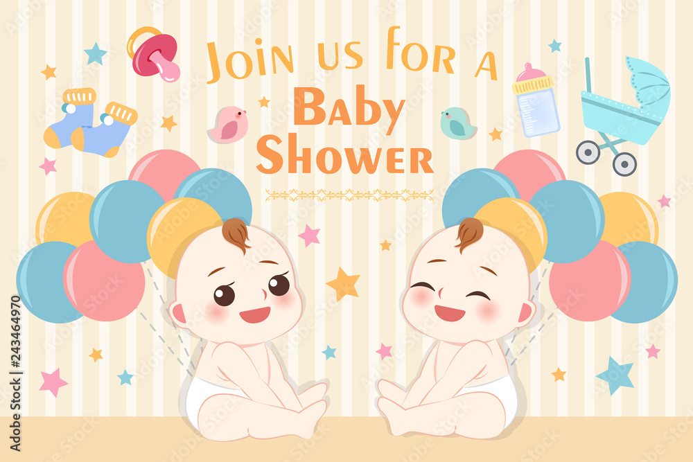cartoon baby shower invitation card cartoon baby shower invitation card