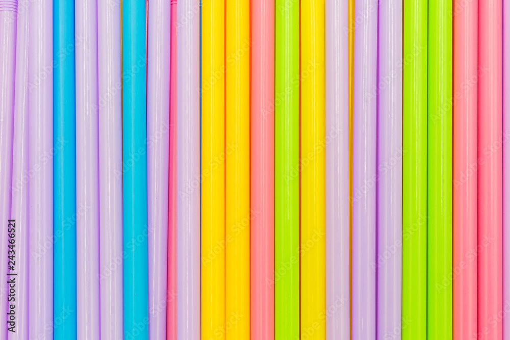 Obraz premium Straws plastic drinking background, Straw plastic straw drink.