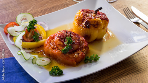 Peppers baked in the oven according to greek grandma's recipe