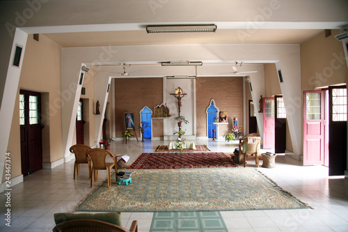 Chapel in Little Flower Convent in Bosonti, West Bengal, India photo