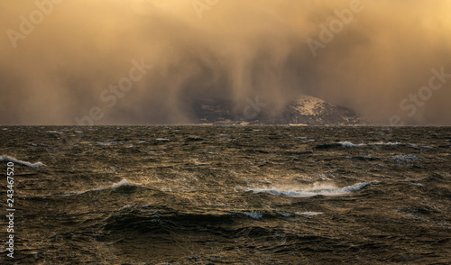 Fényképezés Storm on the fiord near Trondheim.