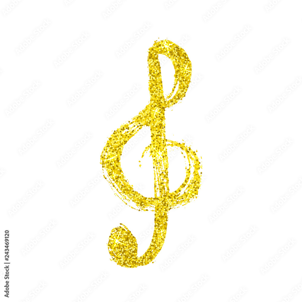 Gold treble clef Gold treble clef