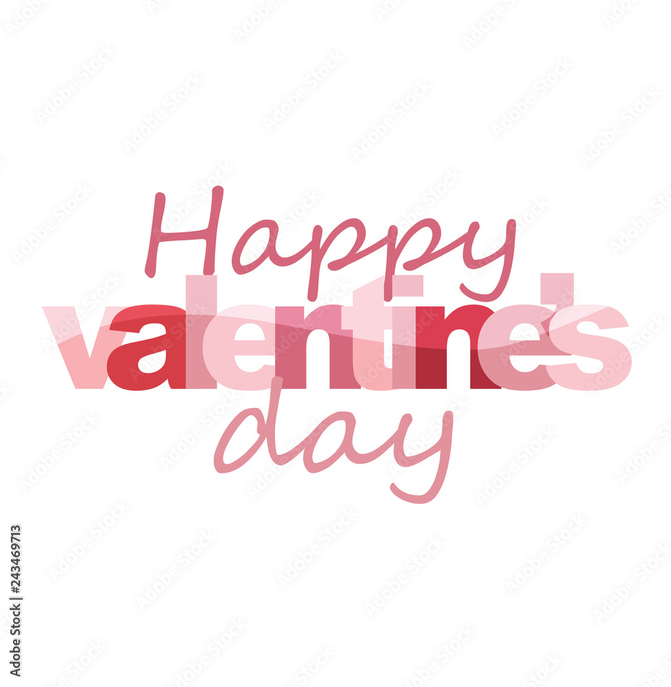 Fototapeta premium Happy valentines day - love you - banner poster