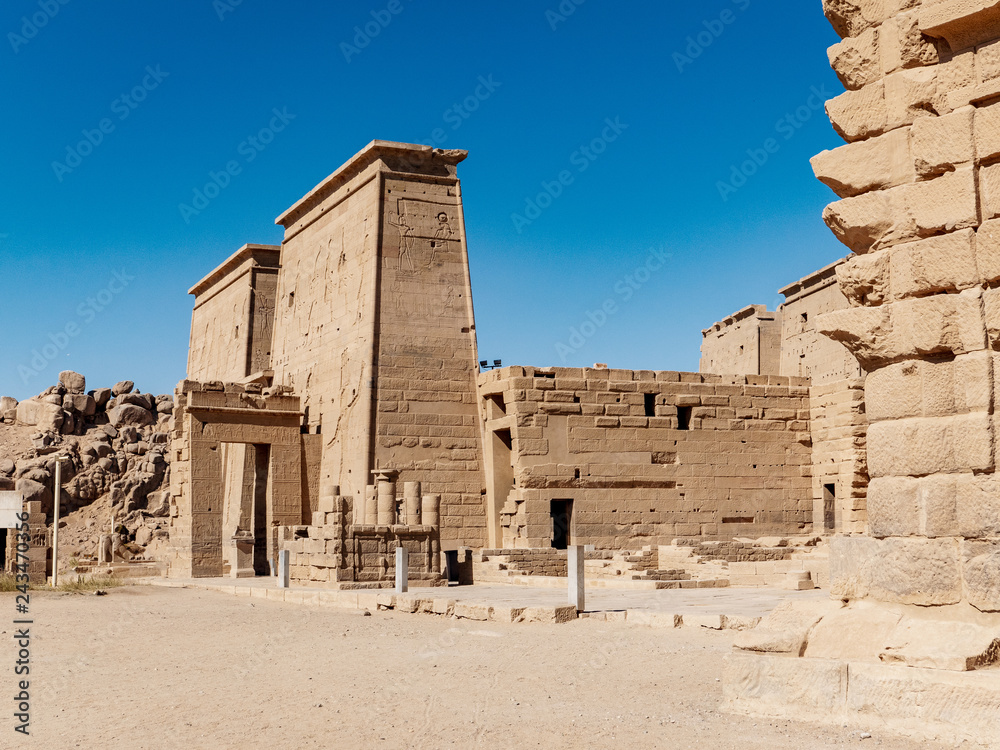 The ancient temple of Philae near Aswan in Egypt one of the most important tourist attractions in Egypt