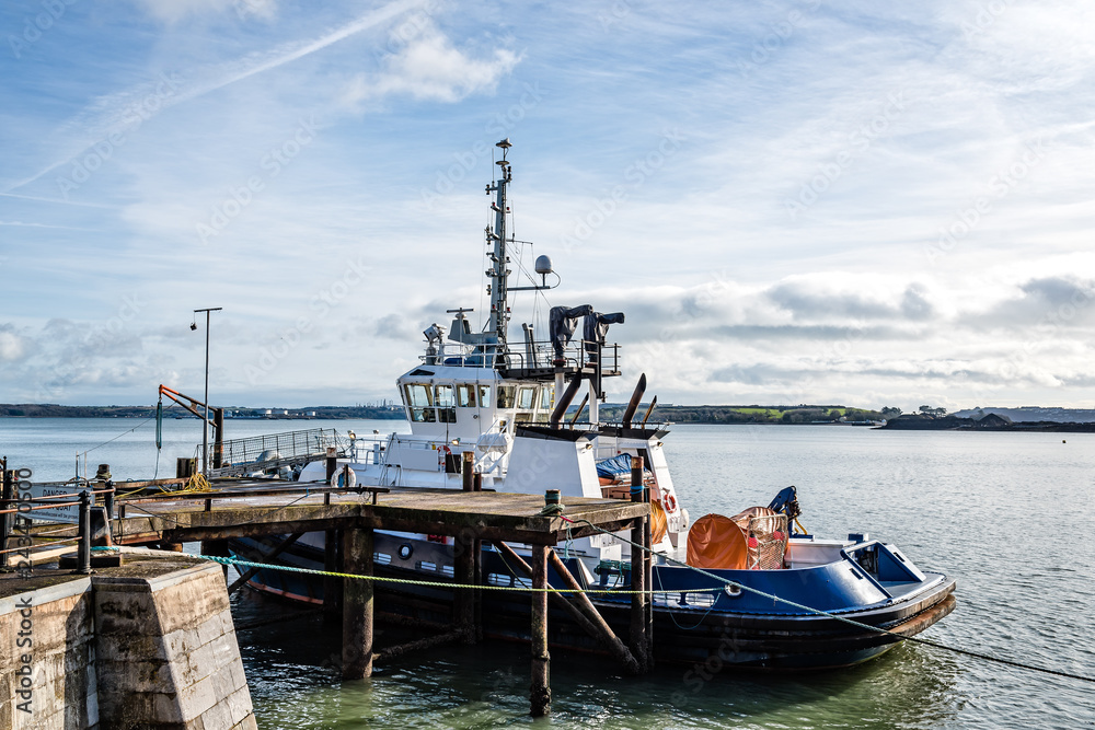 Tugboat moored in the harbour of Cobh Tugboat moored in the harbour of Cobh