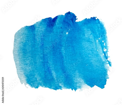 Blue watercolor stain vector