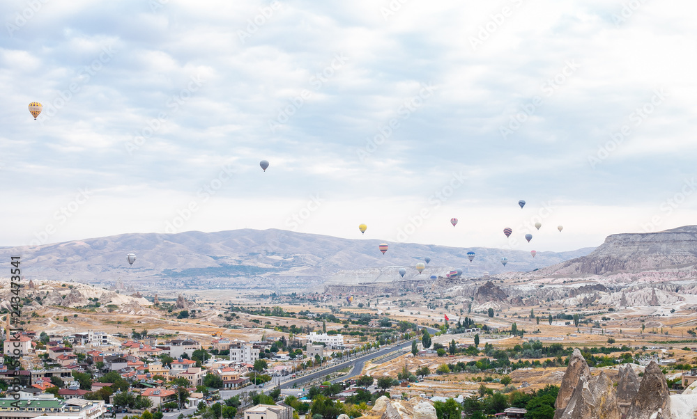 balloons in the sky in cappadocia