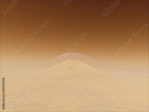 Planet in the space. Colorful art. Star system. Gradient color. Space wallpaper. Elements of this image furnished by NASA