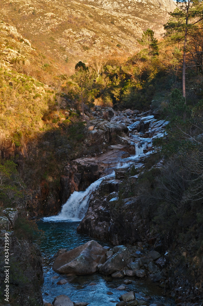 Portela do Homem Waterfall in Geres Natural Park, Portugal Portela do Homem Waterfall in Geres Natural Park, Portugal
