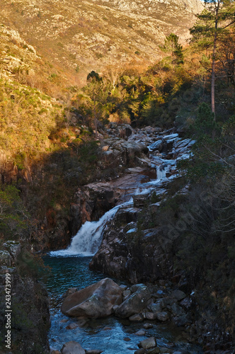 Portela do Homem Waterfall in Geres Natural Park, Portugal