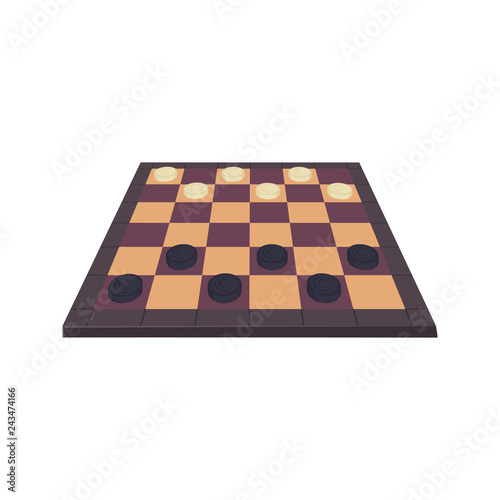 Checkers icon.Cartoon illustration.