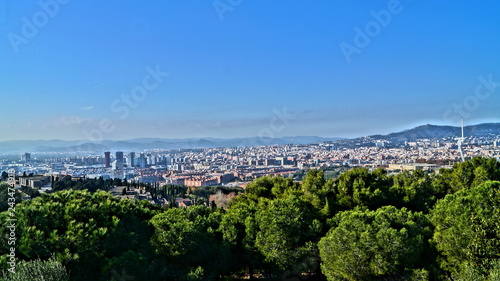 Beautiful panoramas of European cities. Barcelona, ​​Spain