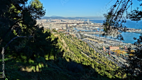 Beautiful panoramas of European cities. Barcelona, ​​Spain