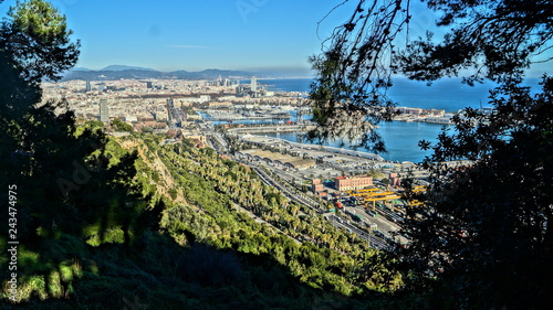 Beautiful panoramas of European cities. Barcelona, ​​Spain