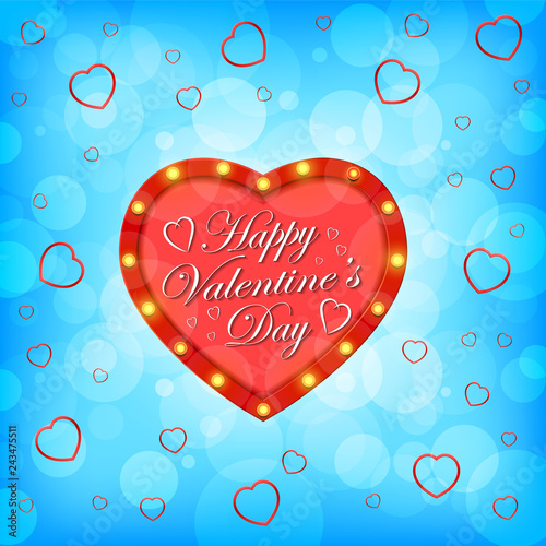Valentine's day background with hearts. Vector illustration - Vector