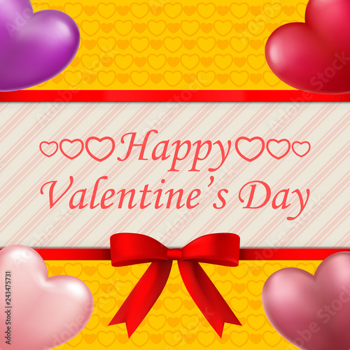 Valentine's day background with hearts. Vector illustration - Vector