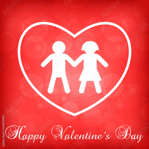 Valentine's day background with hearts. Vector illustration - Vector