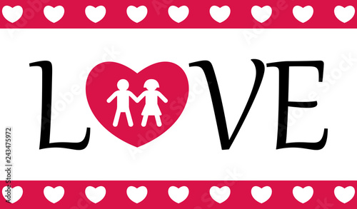 Valentine's day background with hearts. Vector illustration - Vector