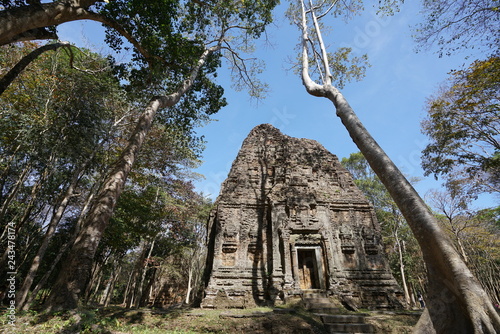 Kampong Thom, Cambodia-January 12, 2019: A temple called S1 at Prasat Yeah Puon in Sambor Prei Kuk in Cambodia photo